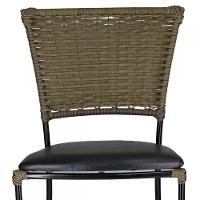 Jogo Com 6 Cadeiras Gramado Fibra Sintética Pequi Com Preto - 3