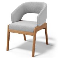 Kit 06 Cadeiras De Jantar E Estar Living Estofada Lince L02 Bouclê Cinza - Lyam Decor - 5