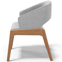 Kit 06 Cadeiras De Jantar E Estar Living Estofada Lince L02 Bouclê Cinza - Lyam Decor - 8