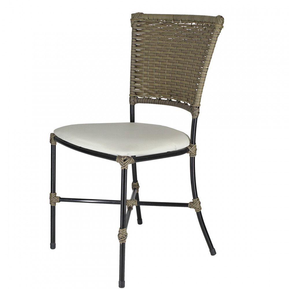 Jogo Com 6 Cadeiras Fibra Sintética Pequi Com Branco Gelo - 4