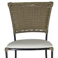 Jogo Com 6 Cadeiras Fibra Sintética Pequi Com Branco Gelo - 3