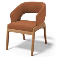 Kit 06 Cadeiras De Jantar E Estar Living Estofada Lince L02 Bouclê Terracota - Lyam Decor - 5