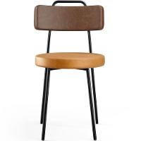 Kit 06 Cadeiras Decorativas Estofada Para Sala Jantar Barcelona L02 Couríssimo Marrom Whisky - Lyam - 2