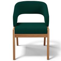 Kit 06 Cadeiras De Jantar E Estar Living Estofada Lince L02 Bouclê Verde - Lyam Decor - 7