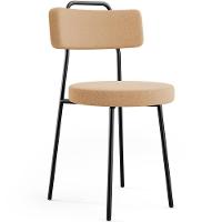 Kit 06 Cadeiras Decorativas Estofada Para Sala De Jantar Barcelona L02 Bouclê Mostarda - Lyam Decor - 8