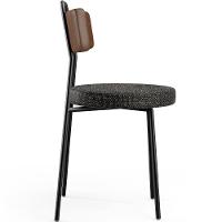 Kit 04 Cadeiras Estofada Para Sala De Jantar Barcelona L02 Couríssimo Marrom Linho Chumbo - Lyam