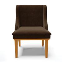 Kit 06 Cadeiras De Jantar Base Madeira Castanho Marrom - 7