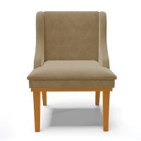 Kit 04 Cadeiras De Jantar Base Madeira Castanho Marrom Rato - 7