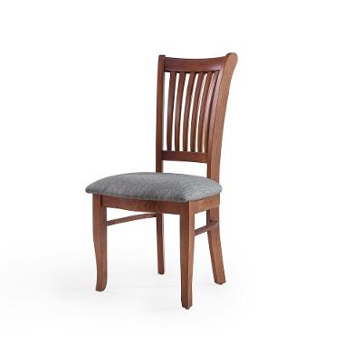 Kit 4 Cadeiras Jantar Bakeri Linho Cinza/Imbuia