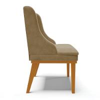 Kit 10 Cadeiras De Jantar Base Madeira Castanho Marrom Rato - 6