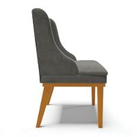 Kit 10 Cadeiras De Jantar Base Madeira Castanho Grafite - 6