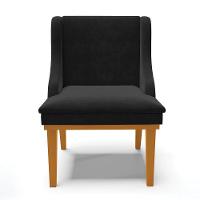 Kit 10 Cadeiras De Jantar Base Madeira Castanho Preto - 7