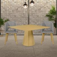 Kit 2 Cadeiras Madeira Maciça Hadassa Linho Cinza/freijó - 8