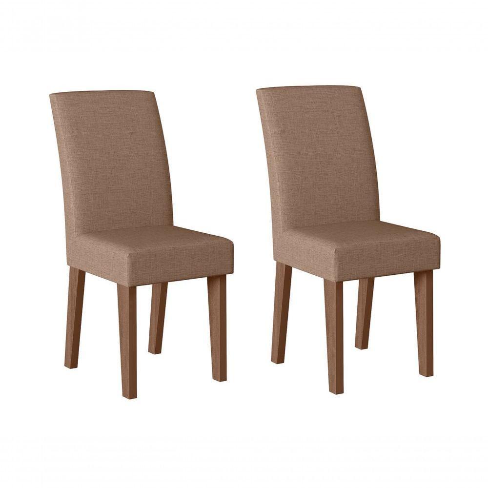 Conjunto Com 02 Cadeiras De Jantar Georgia Amêndoa 07C - 2