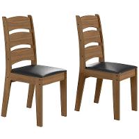 Conjunto Com 02 Cadeiras De Jantar Mali Cedro Gold 11C - 2