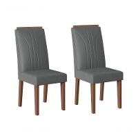 Conjunto Com 02 Cadeiras De Jantar Canadá Amêndoa 03A - 1