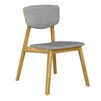 Kit 2 Cadeiras Madeira Maciça Lang Linho Cinza/freijó