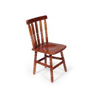 Cadeira De Jantar Em Madeira Maciça Assento Escavado Mônaco - 1