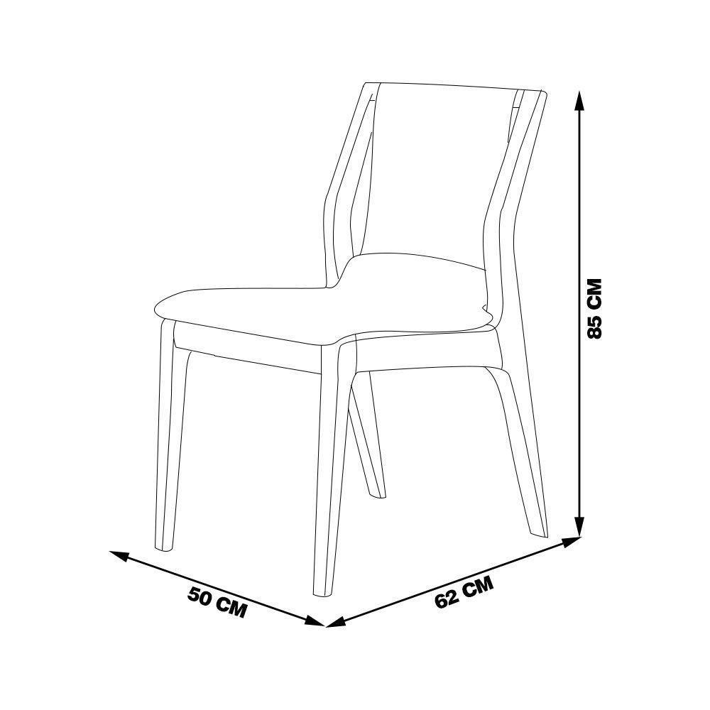 Kit 2 Cadeiras Madeira Maciça Bruyne Pu/linho Marrom/bege - 7