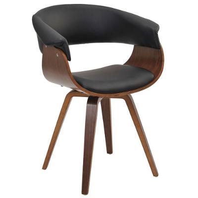 Cadeira Decorativa Para Sala De Jantar Ohana Fixa Pu Preto G56 - Gran Belo