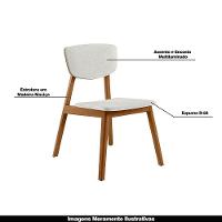 Cadeira Madeira Maciça Lang Linho Off White/mel - 5