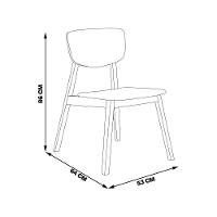 Cadeira Madeira Maciça Lang Linho Off White/mel - 6