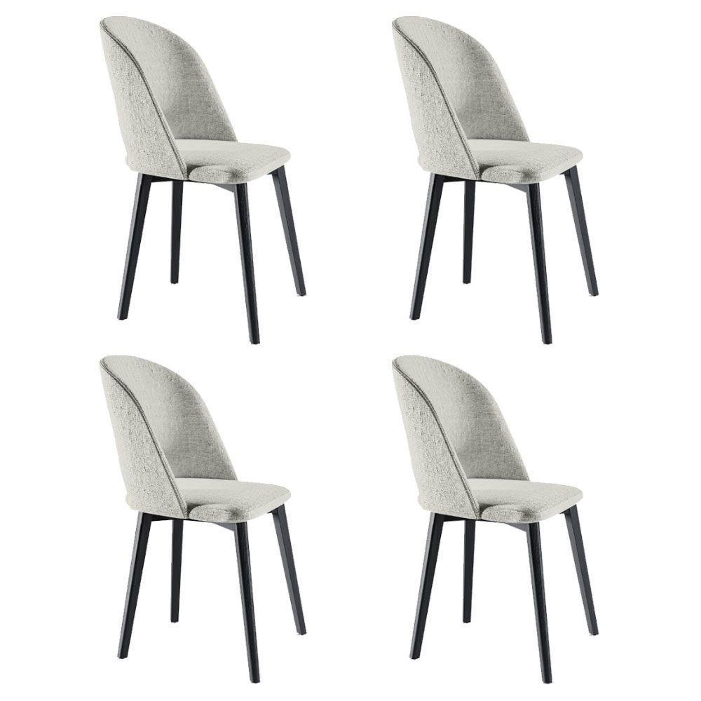 Kit 4 Cadeiras Madeira Maciça Hadassa Linho Bege/ébano - 1