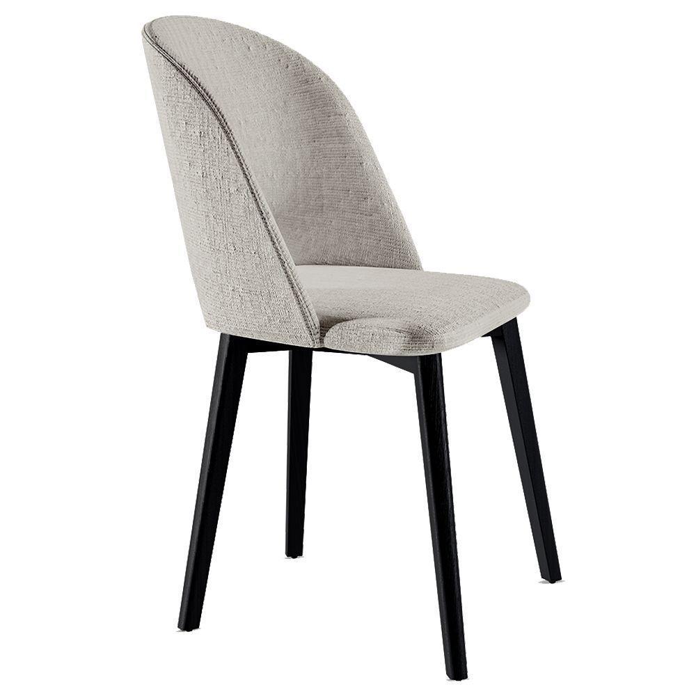 Kit 4 Cadeiras Madeira Maciça Hadassa Linho Bege/ébano - 2