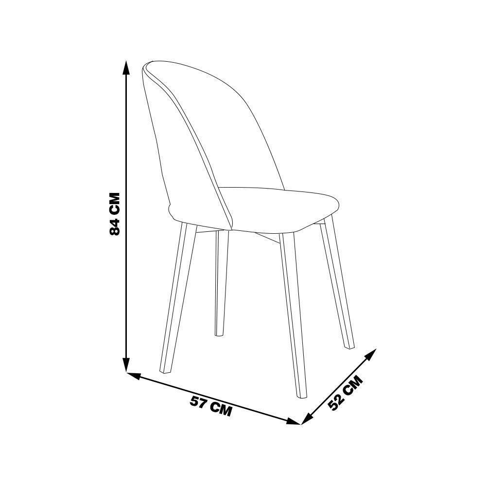 Kit 4 Cadeiras Madeira Maciça Hadassa Linho Bege/ébano - 7