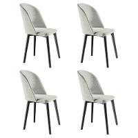 Kit 4 Cadeiras Madeira Maciça Hadassa Linho Bege/ébano - 1