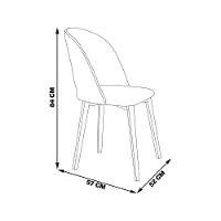 Kit 4 Cadeiras Madeira Maciça Hadassa Linho Bege/ébano - 7