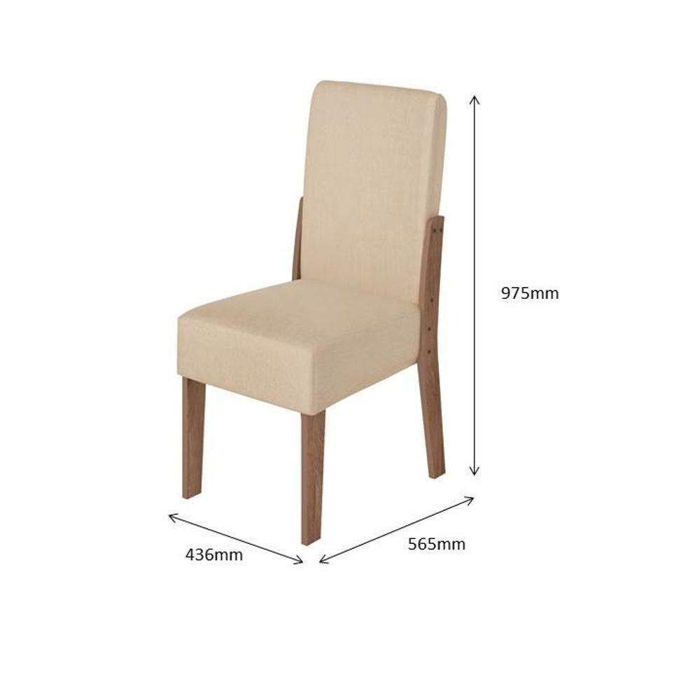 Conjunto Com 02 Cadeiras Dubai Amendoa 51C - 3