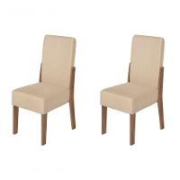 Conjunto Com 02 Cadeiras Dubai Amendoa 51C - 1