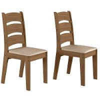 Conjunto Com 02 Cadeiras De Jantar Mali Cedro Gold 51C - 1