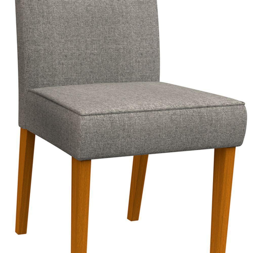 Kit Com 2 Cadeiras Lectus Ype Linho Cinza Claro - 2