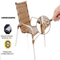 Jogo De Cadeira Alumínio E Espreguiçadeiras Com Mesa Trama Original Capuccino - 2