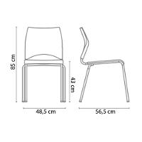 Cadeira Paladio I'm In Preto Grifit - 5