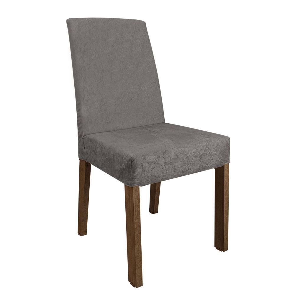 Kit 2 Cadeiras De Jantar 4255 Rustic/silver Madesa Rustic/silver - 2