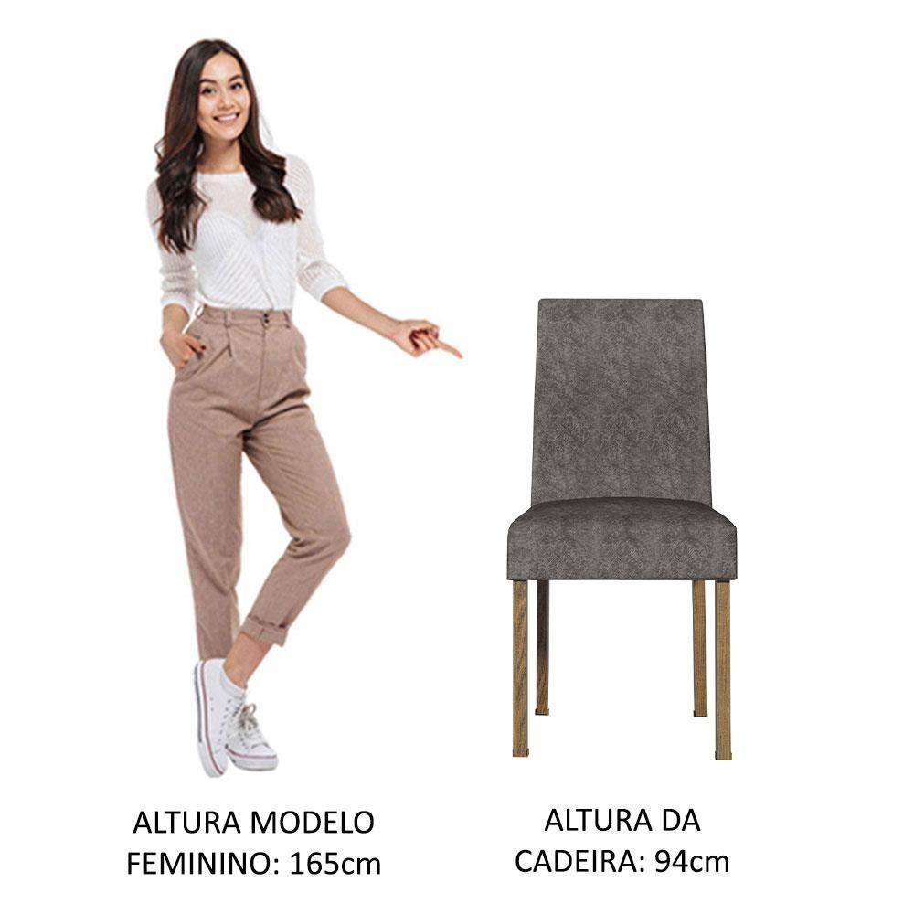 Kit 2 Cadeiras De Jantar 4255 Rustic/silver Madesa Rustic/silver - 6