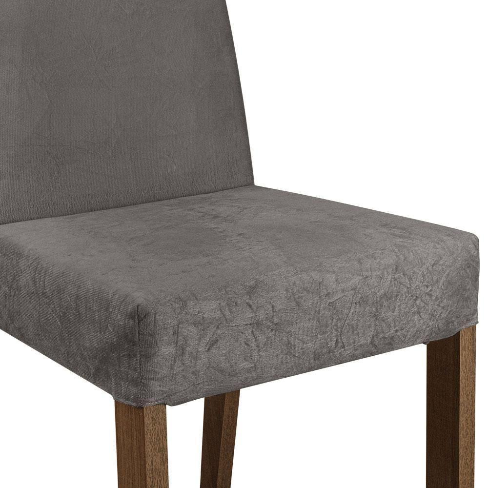 Kit 2 Cadeiras De Jantar 4255 Rustic/silver Madesa Rustic/silver - 7