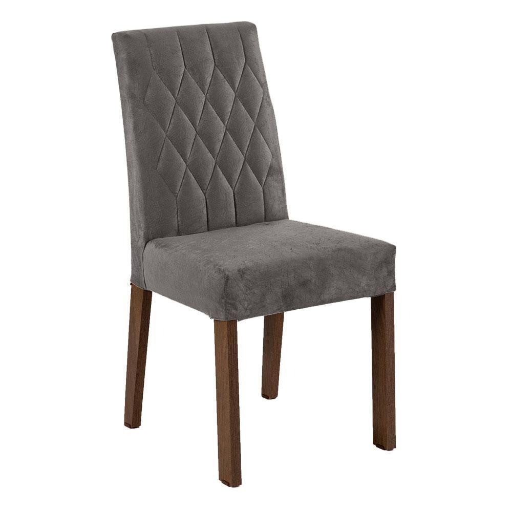 Kit 2 Cadeiras De Jantar 4256 Rustic/silver Madesa Rustic/silver - 2