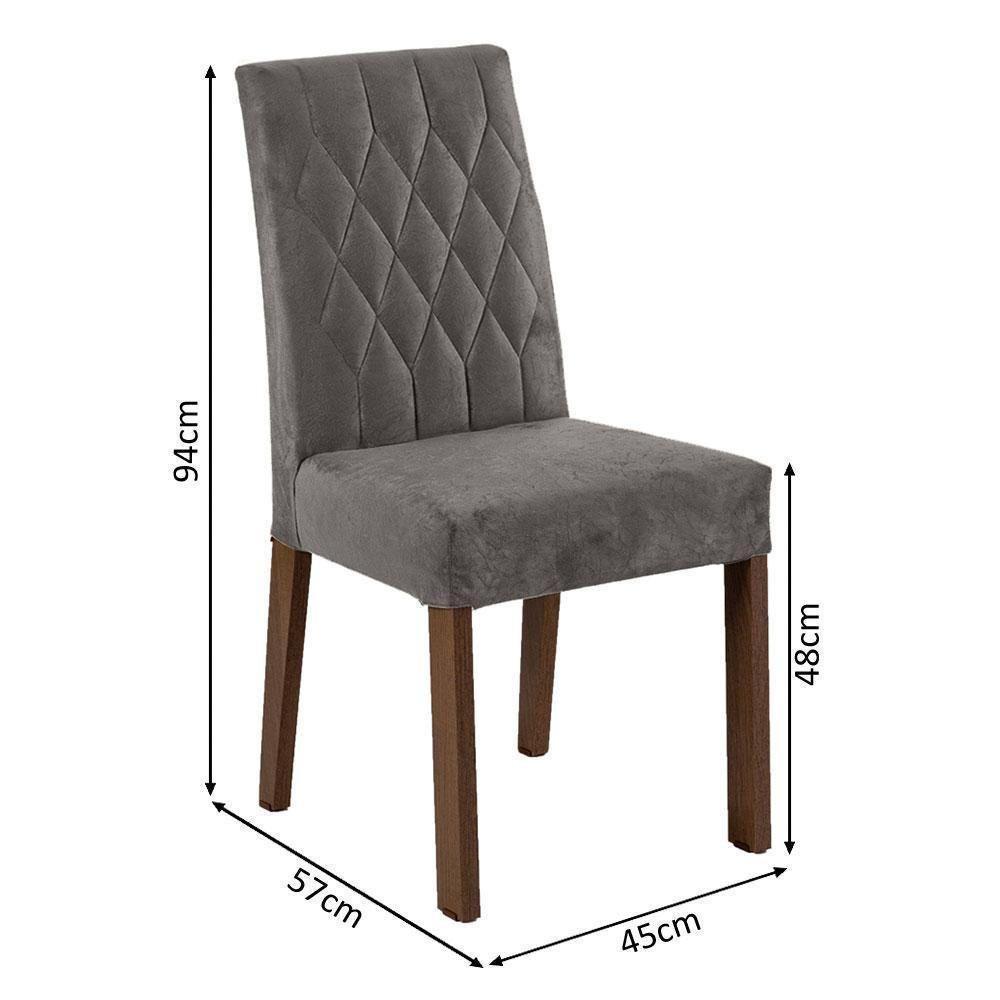 Kit 2 Cadeiras De Jantar 4256 Rustic/silver Madesa Rustic/silver - 10