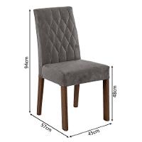 Kit 2 Cadeiras De Jantar 4256 Rustic/silver Madesa Rustic/silver - 10