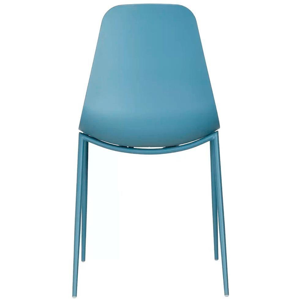 Kit 6 CadeirasAbi Fratini Polipropileno Azul Sonho Distante Base Em Aço Com Pintura Epóx Azul - 5