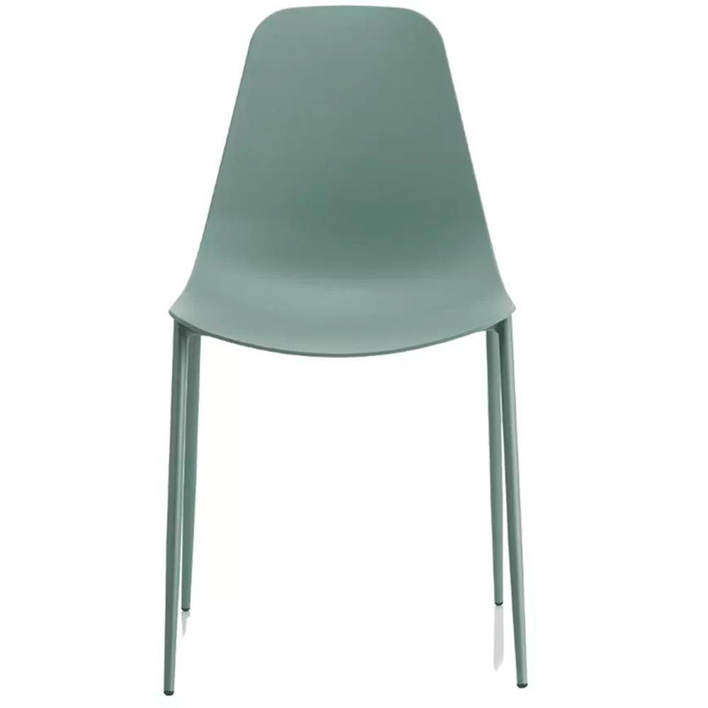 Kit 6 Cadeiras Abi Fratini Polipropileno Verde Aloe Base Em Aço Com Pintura Epóxi Verde Aloe - 3