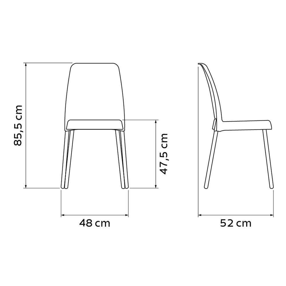 Cadeira Tramontina Vanda Em Polipropileno Camurça Com Pernas Em Alumínio Tramontina - 7