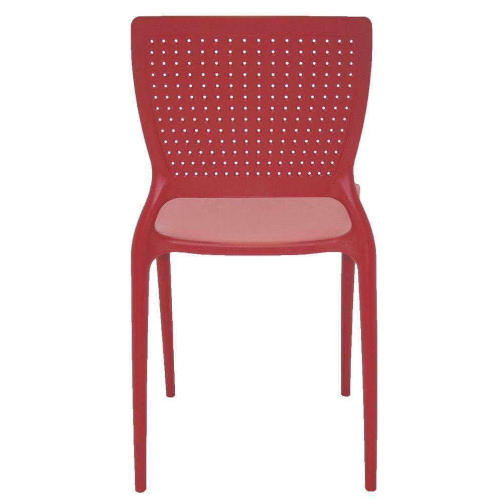 Cadeira Tramontina Safira Vermelha Sem Braços Em Polipropileno E Fibra De Vidro Tramontina - 7