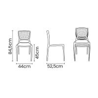Cadeira Tramontina Safira Vermelha Sem Braços Em Polipropileno E Fibra De Vidro Tramontina - 5