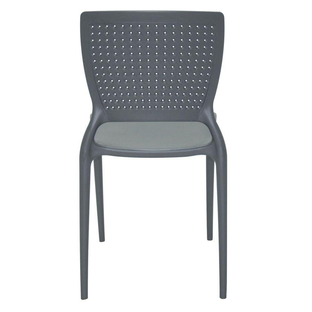 Cadeira Tramontina Safira Grafite Sem Braços Em Polipropileno E Fibra De Vidro Tramontina - 3