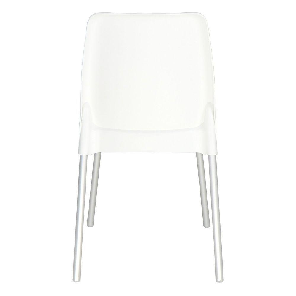 Cadeira Tramontina Vanda Branca Sem Braços Em Polipropileno Com Pernas Anodizadas Tramontina - 3